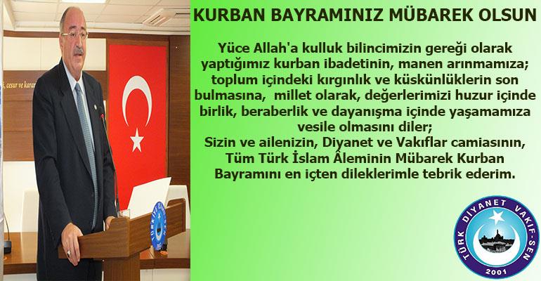 KURBAN BAYRAMINIZ MÜBAREK OLSUN